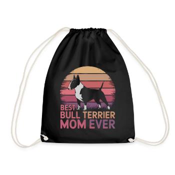 Bullterrier Spruch Lustiges Bullterrier Geschenk - Turnbeutel - Schwarz - Vorne