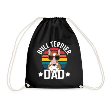 Bullterrier Spruch Lustiges Bullterrier Geschenk - Turnbeutel - Schwarz - Vorne