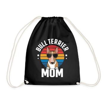 Bullterrier Spruch Lustiges Bullterrier Geschenk - Turnbeutel - Schwarz - Vorne
