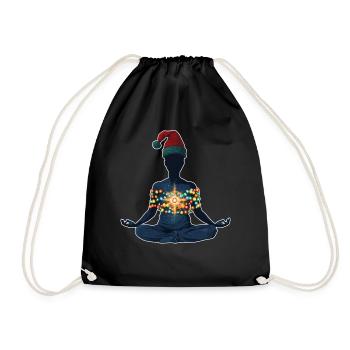 Guérison des chakras Guérisseur Reiki Maître chapeau de Père Noël - Sac de sport léger - noir - Devant