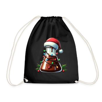 Producteur de chocolat Chapeau de Noël - Sac de sport léger - noir - Devant