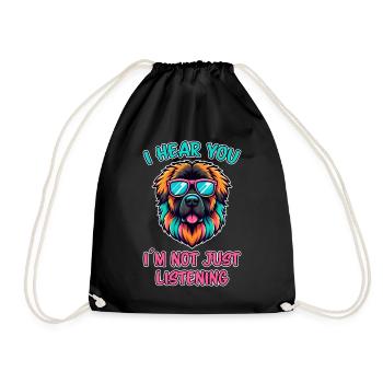 Leonberger disant drôle Leonberger cadeau - Sac de sport léger - noir - Devant
