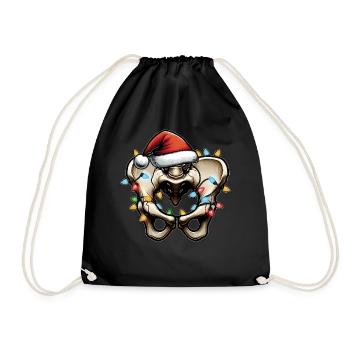 Prothèse de hanche Chirurgie de la hanche Père Noël - Sac de sport léger - noir - Devant