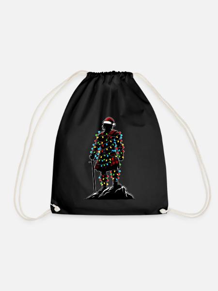 Highlander Schottische Hochlandkuh Weihnachtsmütze - Turnbeutel - Schwarz