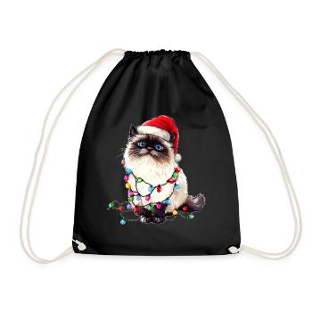 Chapeau de Noël Himalayan Cat Noël - Sac de sport léger - noir - Devant