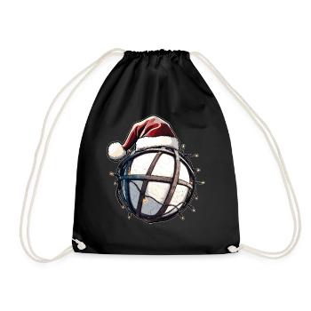 Horseball Père Noël Chapeau Noël - Sac de sport léger - noir - Devant