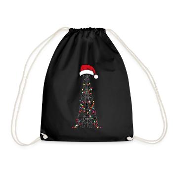 Ham Radio Operator Amateur Radio Weihnachtsmütze - Turnbeutel - Schwarz - Vorne