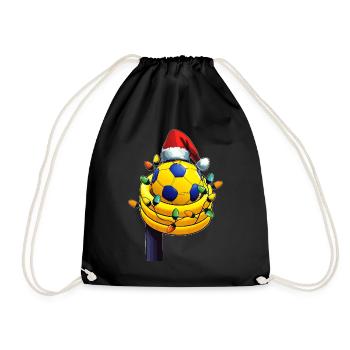 Korfball Sports Santa Hat Xmas - Drawstring Bag - black - Front