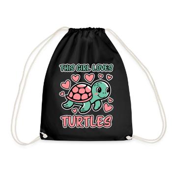 Schildkröte Spruch Lustiges Schildkröten Geschenk - Turnbeutel - Schwarz - Vorne