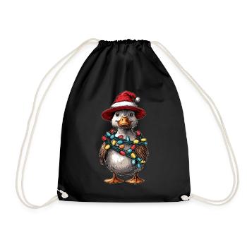 Canards Canard Chapeau de Noël Noël - Sac de sport léger - noir - Devant