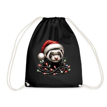 Chapeau de Noël Furet Noël - Sac de sport léger - noir - Devant