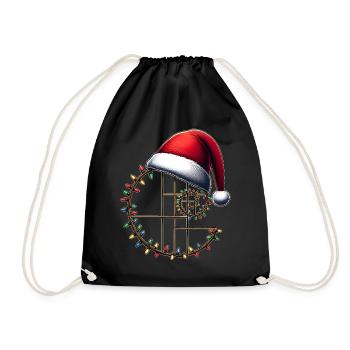 Fibonacci Golden Ratio Sacred Geometry - Drawstring Bag - black - Front