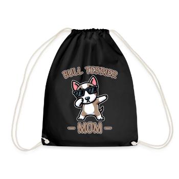 Bullterrier Spruch Lustiges Bullterrier Geschenk - Turnbeutel - Schwarz - Vorne