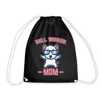 Bullterrier Spruch Lustiges Bullterrier Geschenk - Turnbeutel - Schwarz - Vorne