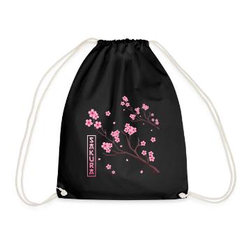 Kirschblüte Japanisch Harajuku Manga Japan Sakura - Turnbeutel - Schwarz - Vorne