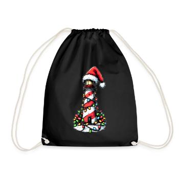 Phare Chapeau de Noël Noël - Sac de sport léger - noir - Devant