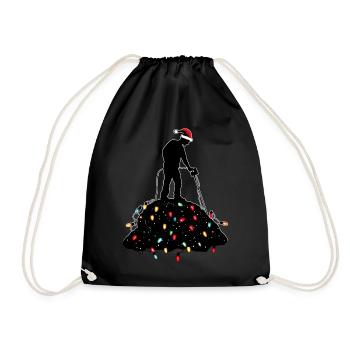 Metalldetektion Metalldetektor Weihnachtsmütze Xma - Turnbeutel - Schwarz - Vorne