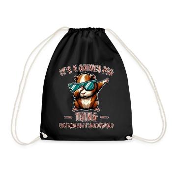 Guinea Pig Saying, Guinea Pig Gift - Drawstring Bag - black - Front
