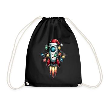 Space Rocket Rocket Astronomy Science - Drawstring Bag - black - Front
