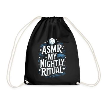 ASMR Spruch Triggers Tingles Lustige ASMR Geschenk - Turnbeutel - Schwarz - Vorne