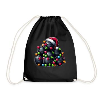 Slamball Santa Hat Xmas - Drawstring Bag - black - Front