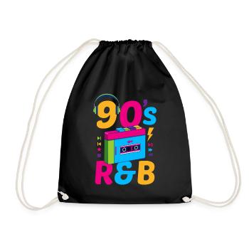 90's R And B Classic 90s Retro Vintage 90s Rnb - Drawstring Bag - black - Front
