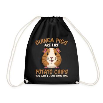 Guinea Pig Saying, Guinea Pig Gift - Drawstring Bag - black - Front