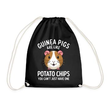 Guinea Pig Saying, Guinea Pig Gift - Drawstring Bag - black - Front