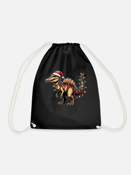 Spinosaurus Dinosaurier Weihnachtsmütze Xmas - Turnbeutel - Schwarz
