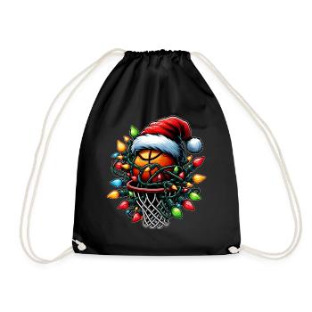 Basket-ball Streetball Chapeau de Noël - Sac de sport léger - noir - Devant