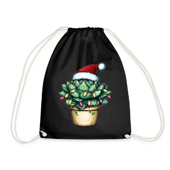 succulent chapeau de Noël - Sac de sport léger - noir - Devant