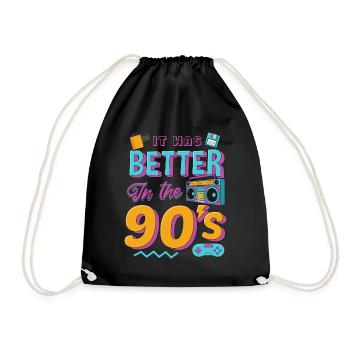 C’était mieux dans le vintage rétro des années 90 - Sac de sport léger - noir - Devant