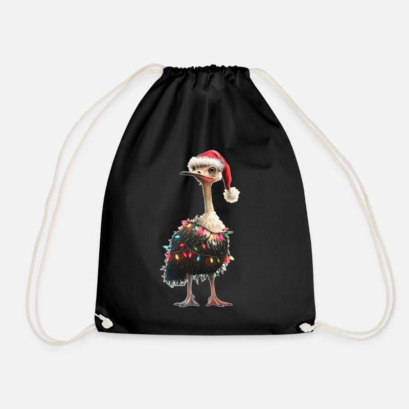 Strauß Weihnachtsmütze Xmas - Turnbeutel - Schwarz