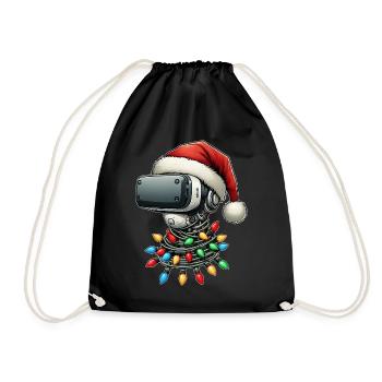 Virtual Reality VR Player Video Games - Drawstring Bag - black - Front