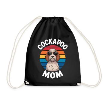 Cockapoo disant maman drôle Cockapoo cadeau - Sac de sport léger - noir - Devant