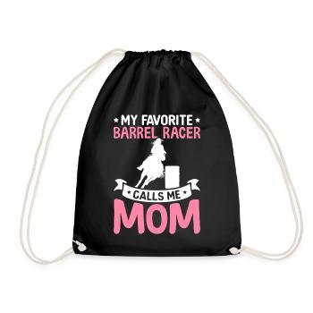 Le coureur de barils préféré m’appelle maman coureur de barils - Sac de sport léger - noir - Devant
