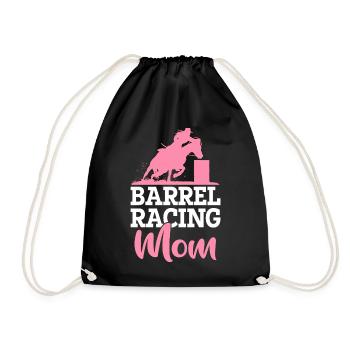 Barrel Racer Rodeo Pferd Barrel Racing Mom - Turnbeutel - Schwarz - Vorne