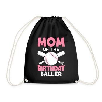 Baseball Anniversaire Joueur de Baseball Mère du Geb - Sac de sport léger - noir - Devant