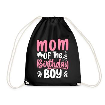 Mère du garçon d’anniversaire Mère - Sac de sport léger - noir - Devant