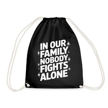 Cancer Awareness Cancer Breast Cancer - Drawstring Bag - black - Front