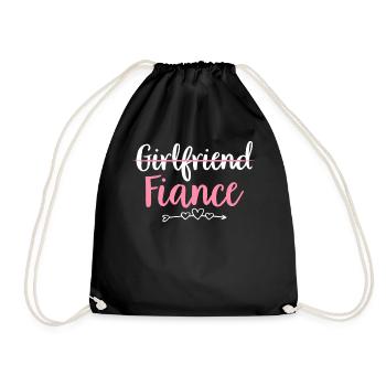 Bridal Shower Bride Girlfriend Fiancé - Drawstring Bag - black - Front