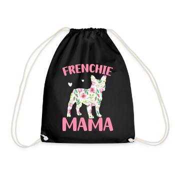 Bulldog Lover Français Chien Mama Frenchie - Sac de sport léger - noir - Devant