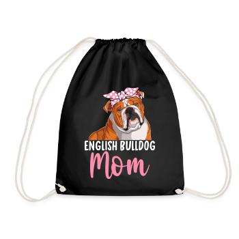 Bouledogue anglais Mère bouledogue Amoureuse - Sac de sport léger - noir - Devant