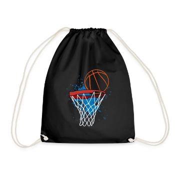 Basketball, basketteur, basketteur, sport rétro, design - Sac de sport léger - noir - Devant