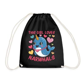 Narval Dire Narvals Drôle Narval Cadeau - Sac de sport léger - noir - Devant