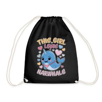 Narval Dire Narvals Drôle Narval Cadeau - Sac de sport léger - noir - Devant