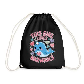 Narval Dire Narvals Drôle Narval Cadeau - Sac de sport léger - noir - Devant