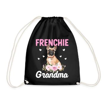 Amateurs de bouledogues Bouledogues Français Mamie Ven - Sac de sport léger - noir - Devant