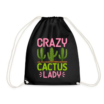 Cactus Fou, Lady Cactus, Fille, Succulente, Pfla - Sac de sport léger - noir - Devant