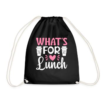 Lunch for cafeteria staff What's on offer - Drawstring Bag - black - Front